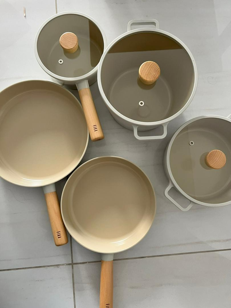 Bộ Nồi Chảo Neoflam Fika IH 5 Món - Chất Liệu Nhôm Cao Cấp, Gốm Chống Dính Xtrema, An Toàn Cho Sức Khỏe