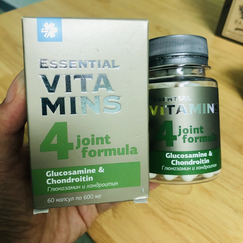 Viên uống Glucosamine Siberian Essential Vitamins 4 Joint Formula - Hỗ trợ xương khớp, tăng cường sức khỏe vận động - 60 viên