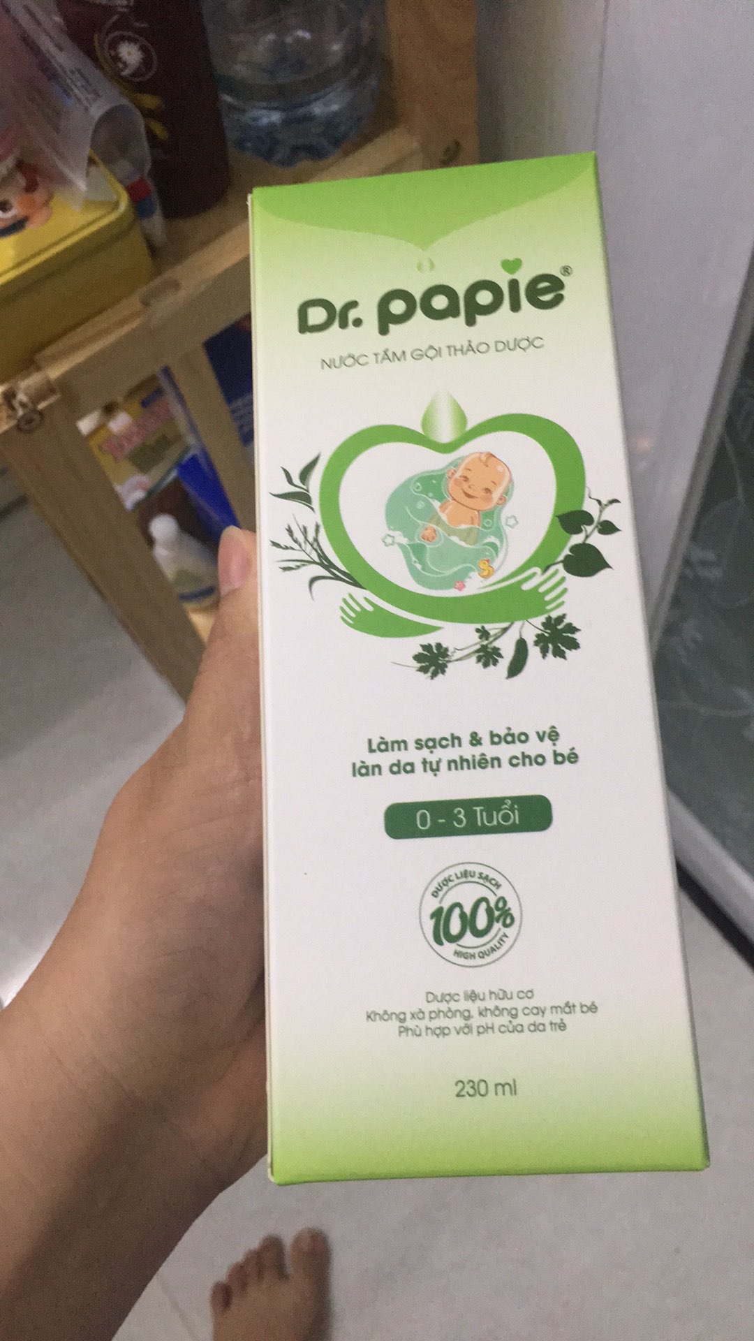 Nước Tắm Gội Dr.Papie Cho Bé Từ Sơ Sinh Đến 3 Tuổi - Chống Rôm Sáy, Bảo Vệ Da, Chiết Xuất Tự Nhiên, Dưỡng Ẩm Mềm Mượt