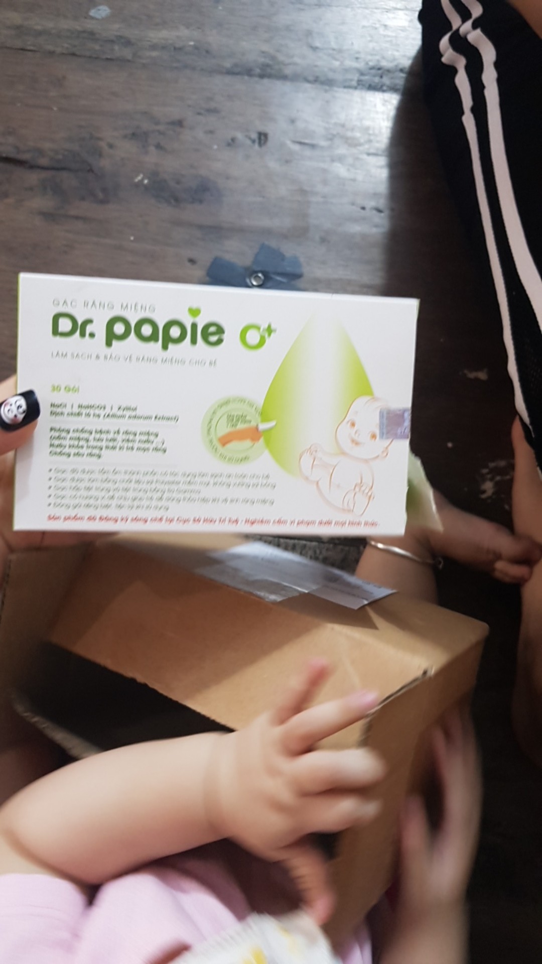 Gạc Răng Miệng Dr.Papie cho Bé - Vệ Sinh Răng Miệng Sơ Sinh, Ngừa Sâu Răng, Tiện Lợi, Hộp 30 Gói