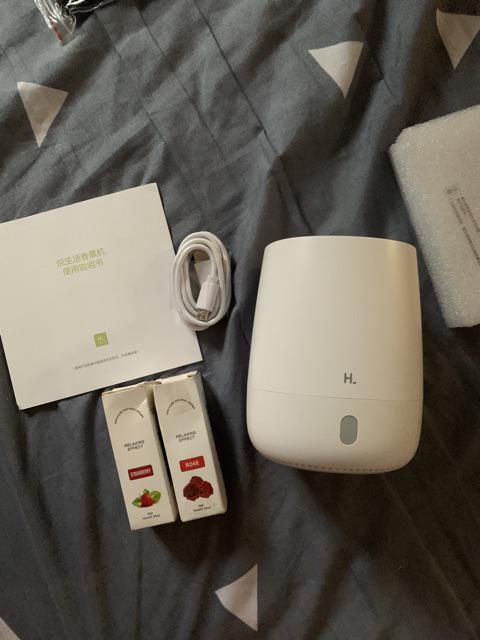 Máy phun sương tạo ẩm mini Xiaomi HL120ml - Thiết bị hỗ trợ tinh dầu, làm ẩm không khí cho phòng ngủ, văn phòng màu trắng/hồng
