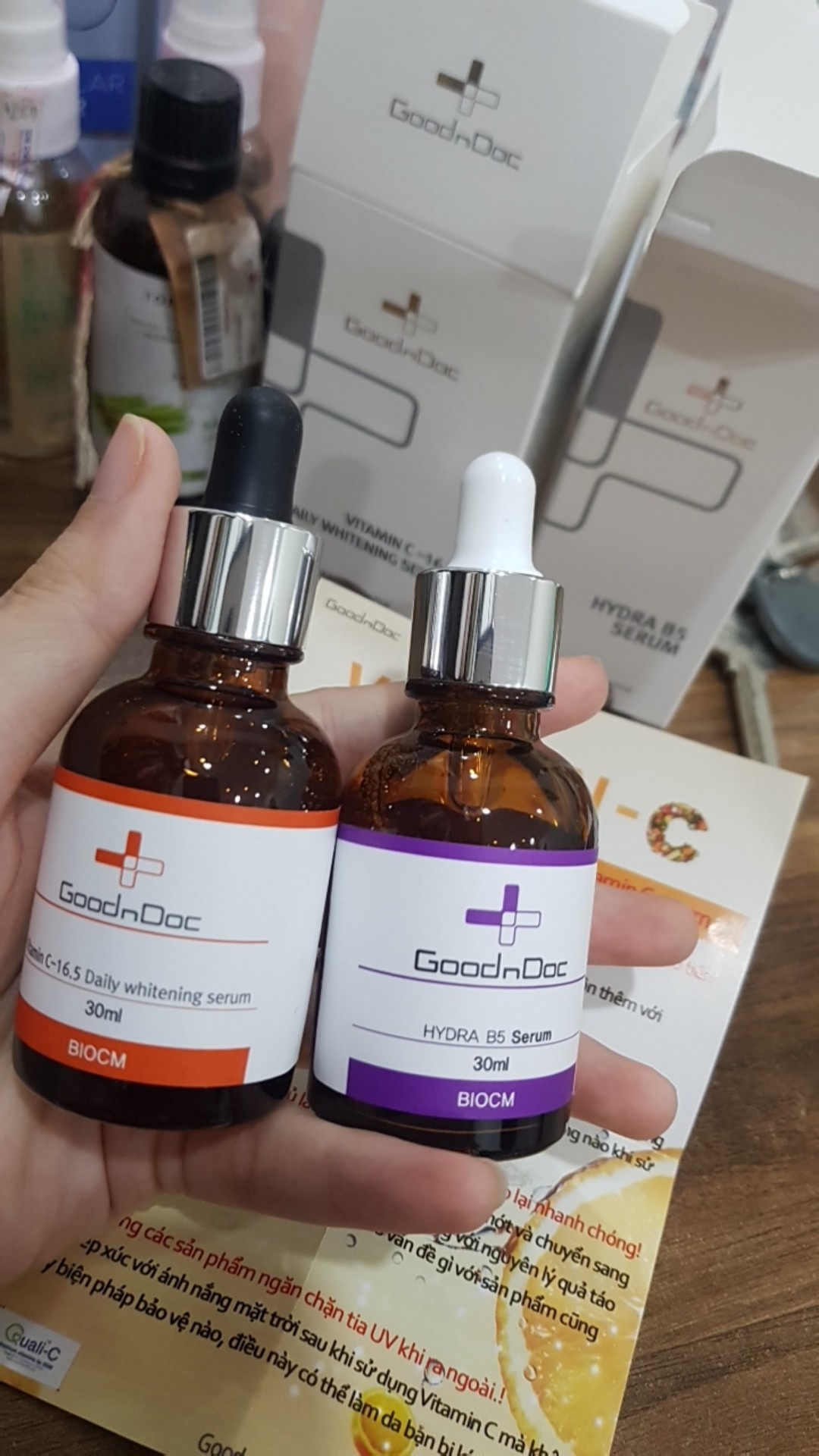 Serum Vitamin C GoodnDoc 30ml - Dưỡng Trắng Da, Chống Lão Hóa và Tái Tạo Da Mịn Màng, Giảm Thâm Nám Hiệu Quả