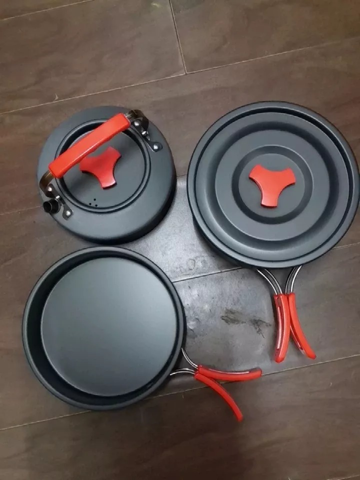 Bộ Nồi Chảo Cắm Trại Gấp Gọn 8 Món AoTu AT6385 - Chất Liệu Nhôm Cao Cấp, Thiết Kế Tiện Lợi Cho Đi Du Lịch & Dã Ngoại