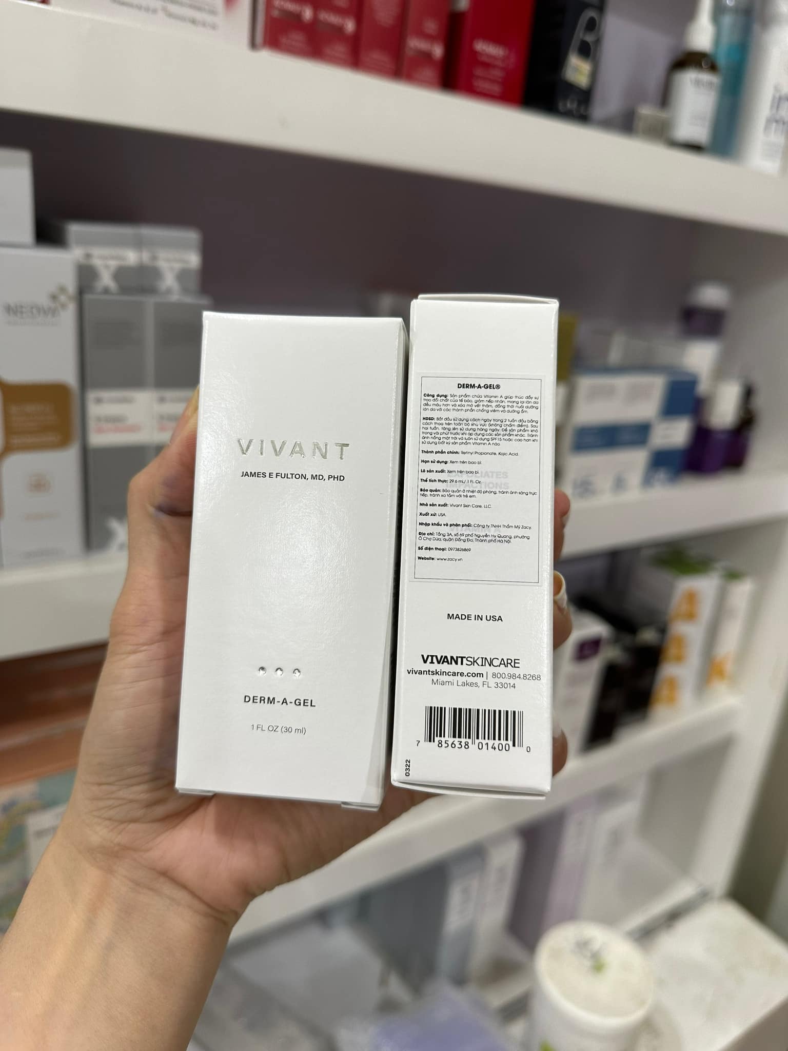 Serum Trẻ Hóa Da Vivant Skincare Derm-A-Gel - Hỗ Trợ Làm Đều Màu Da, Giảm Nếp Nhăn, Chống Lão Hóa Cho Mọi Loại Da