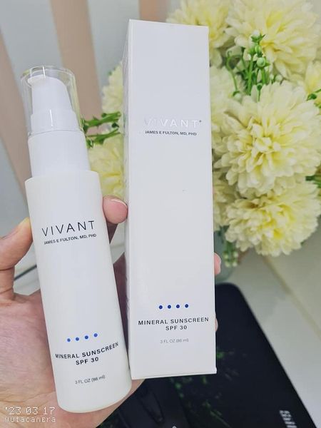 Kem Chống Nắng Vivant Mineral Sunscreen SPF30 - Bảo Vệ Da Chống UVA/UVB, Khô Nhanh, Dưỡng Ẩm, Lý Tưởng Cho Hoạt Động Ngoài Trời