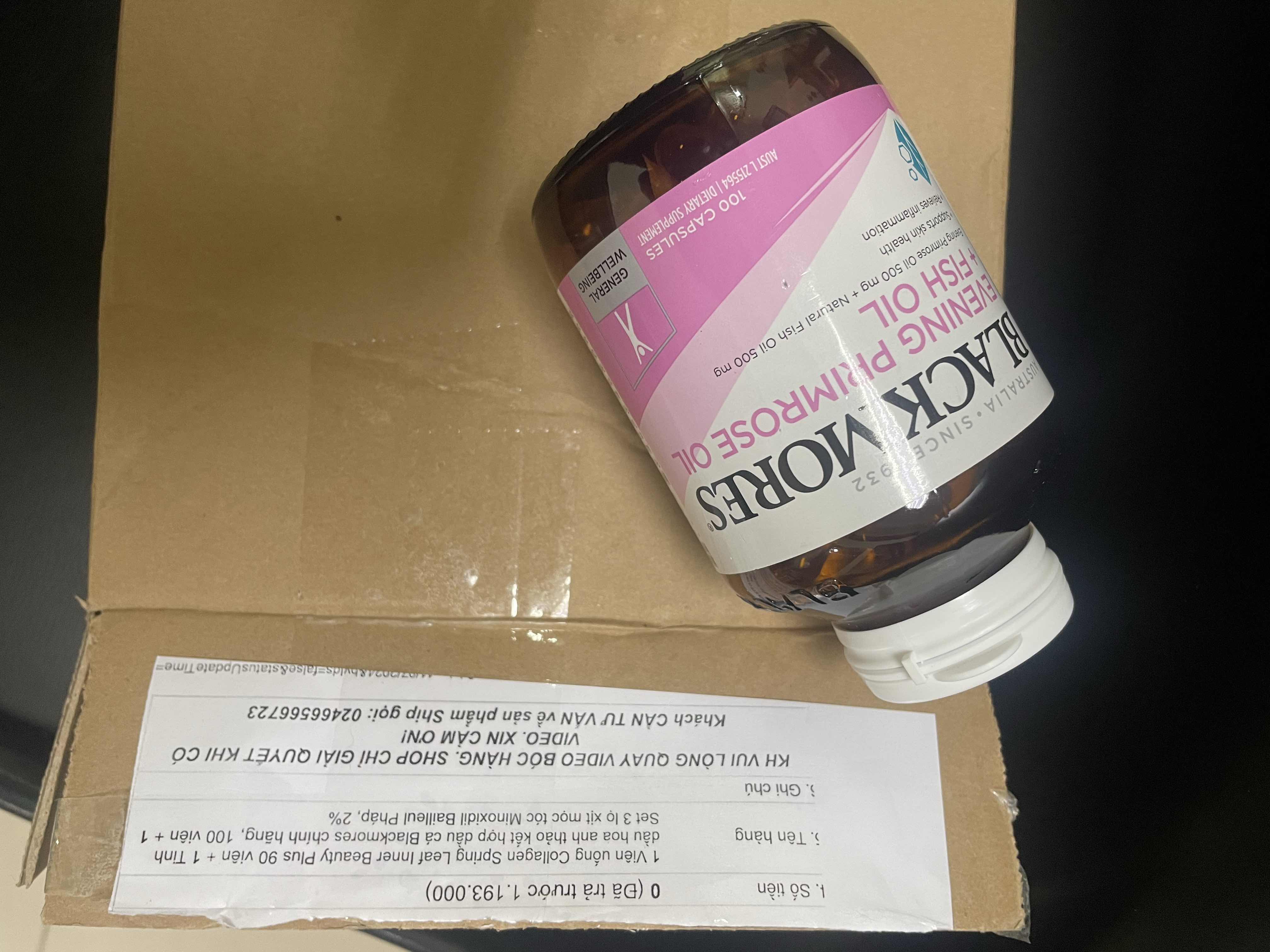 Tinh Dầu Hoa Anh Thảo Blackmores Evening Primrose Oil + Dầu Cá Omega 3 Hỗ Trợ Sức Khỏe và Làm Đẹp Da - 100 Viên