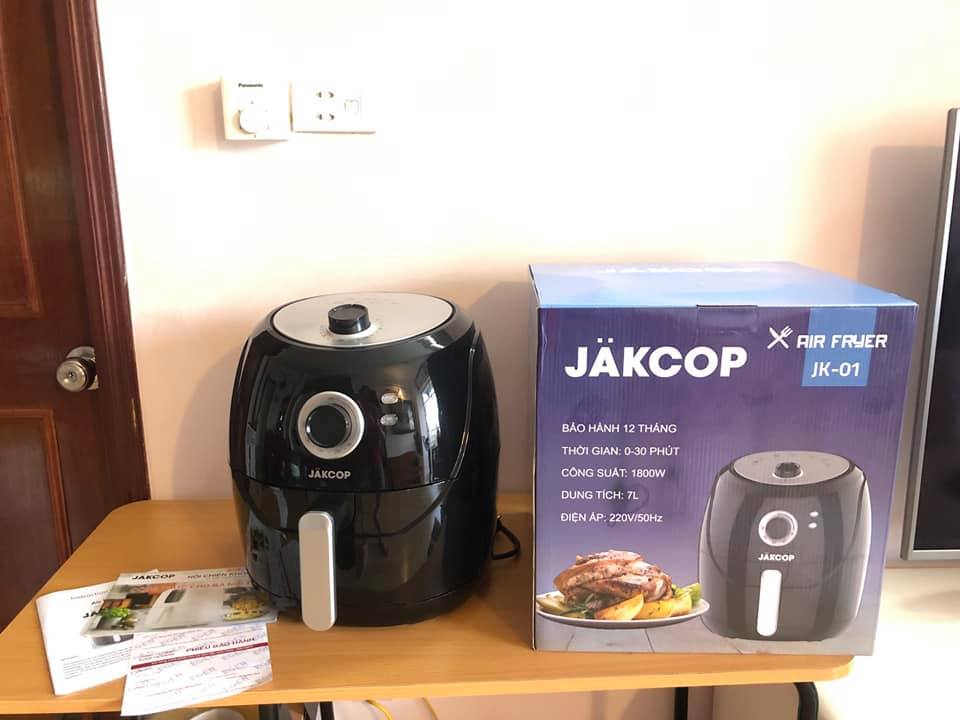 Nồi Chiên Không Dầu Jakcop JK-01 7L - Hẹn Giờ, 1800W, Nấu Nhanh Bổ Dưỡng, Bảo Hành 18 Tháng, Tiện Ích Cho Gia Đình