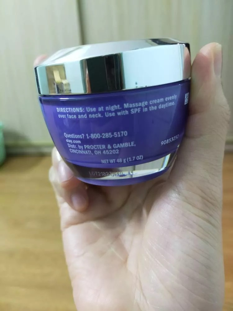Kem Dưỡng Olay Regenerist Retinol 24 Max 2X Night 48G - Dưỡng ẩm chuyên sâu, tái tạo da, cải thiện nếp nhăn và sắc tố da, hàng Mỹ