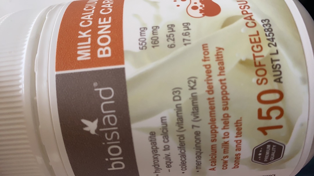 Viên uống bổ sung Canxi Bio Island Milk Calcium Bone Care 150 viên - Hỗ trợ sức khỏe xương và răng chắc khỏe với vitamin D3, K2.