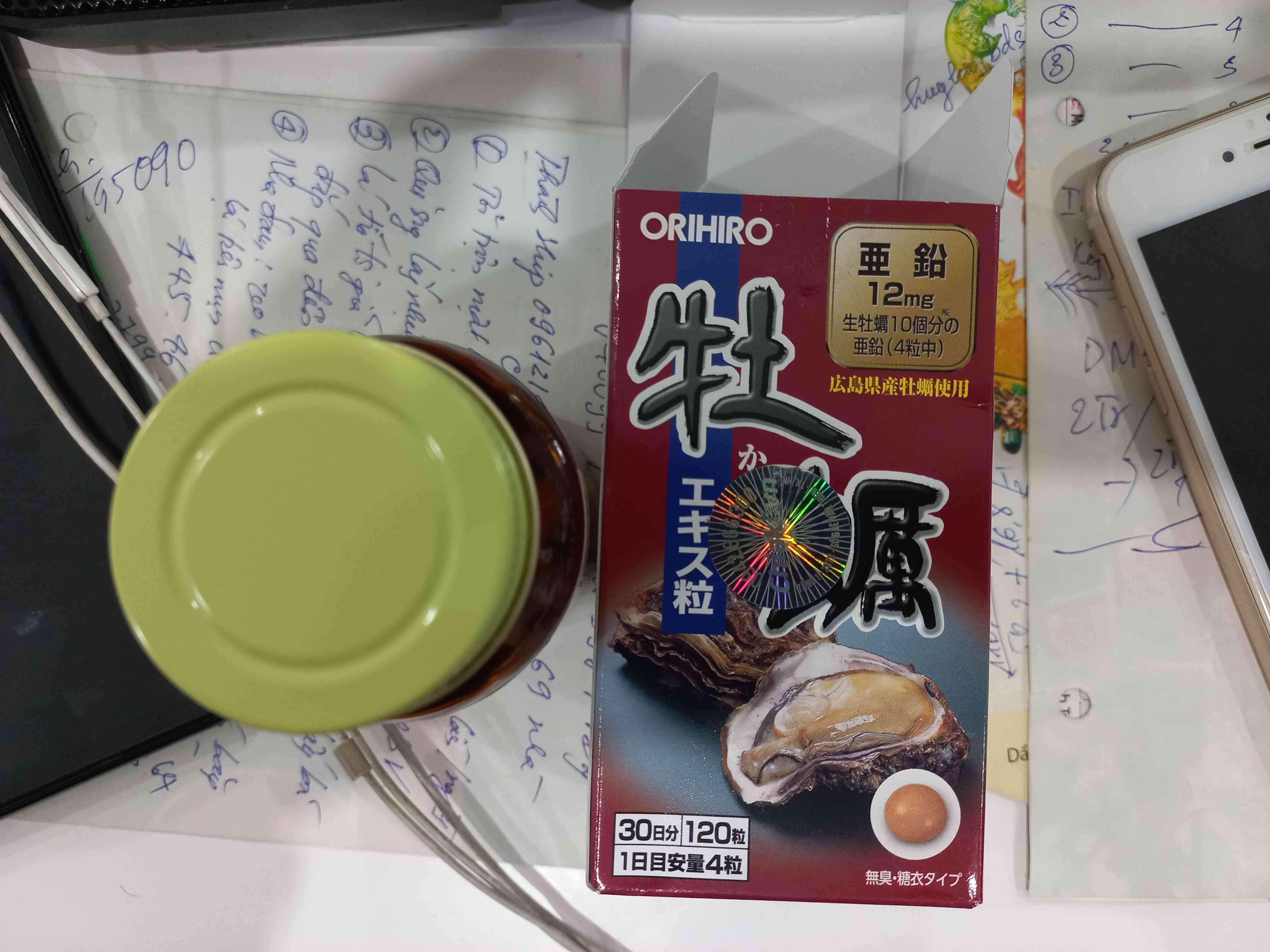 Tinh Chất Hàu Tươi Nhật Bản Orihiro 120 Viên - Hỗ Trợ Tăng Cường Sinh Lý Nam Giới, Cải Thiện Chất Lượng Tinh Trùng