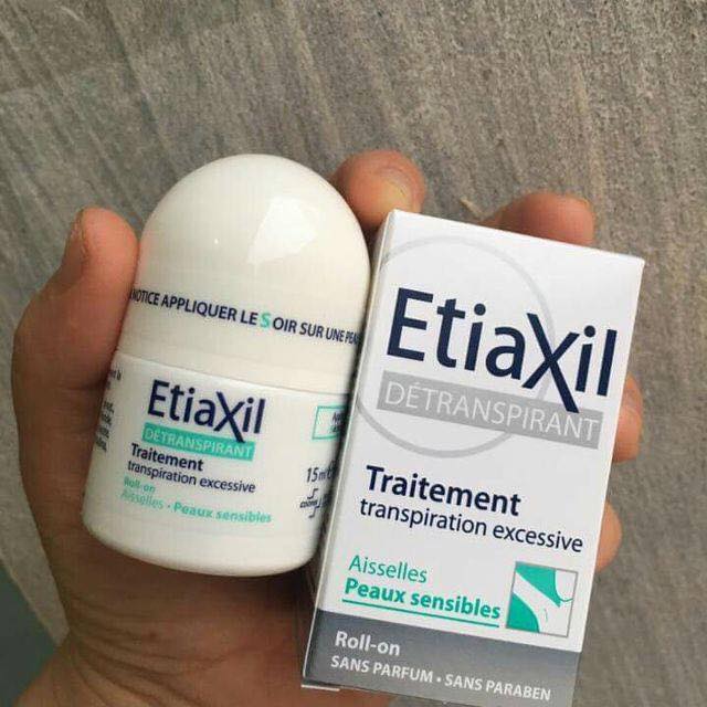 Lăn khử mùi Etiaxil 15ml - Giúp giảm hôi nách hiệu quả, không mùi, không gây ố vàng áo, phù hợp cho da nhạy cảm
