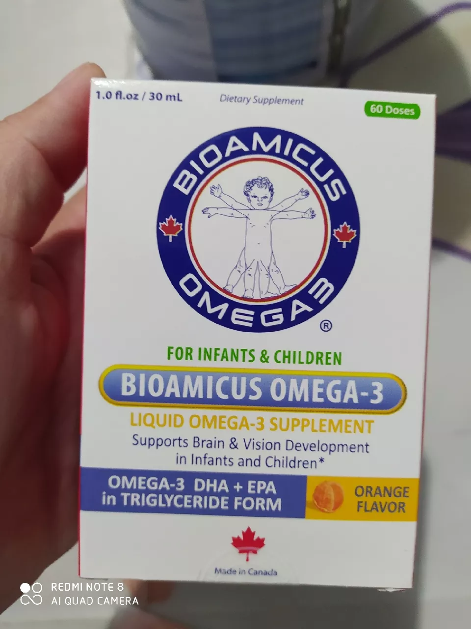 Bioamicus Omega 3 DHA Dạng Giọt Cho Trẻ Sơ Sinh - Bổ Sung DHA Tinh Khiết Hỗ Trợ Phát Triển Não Bộ và Thị Lực 30ml