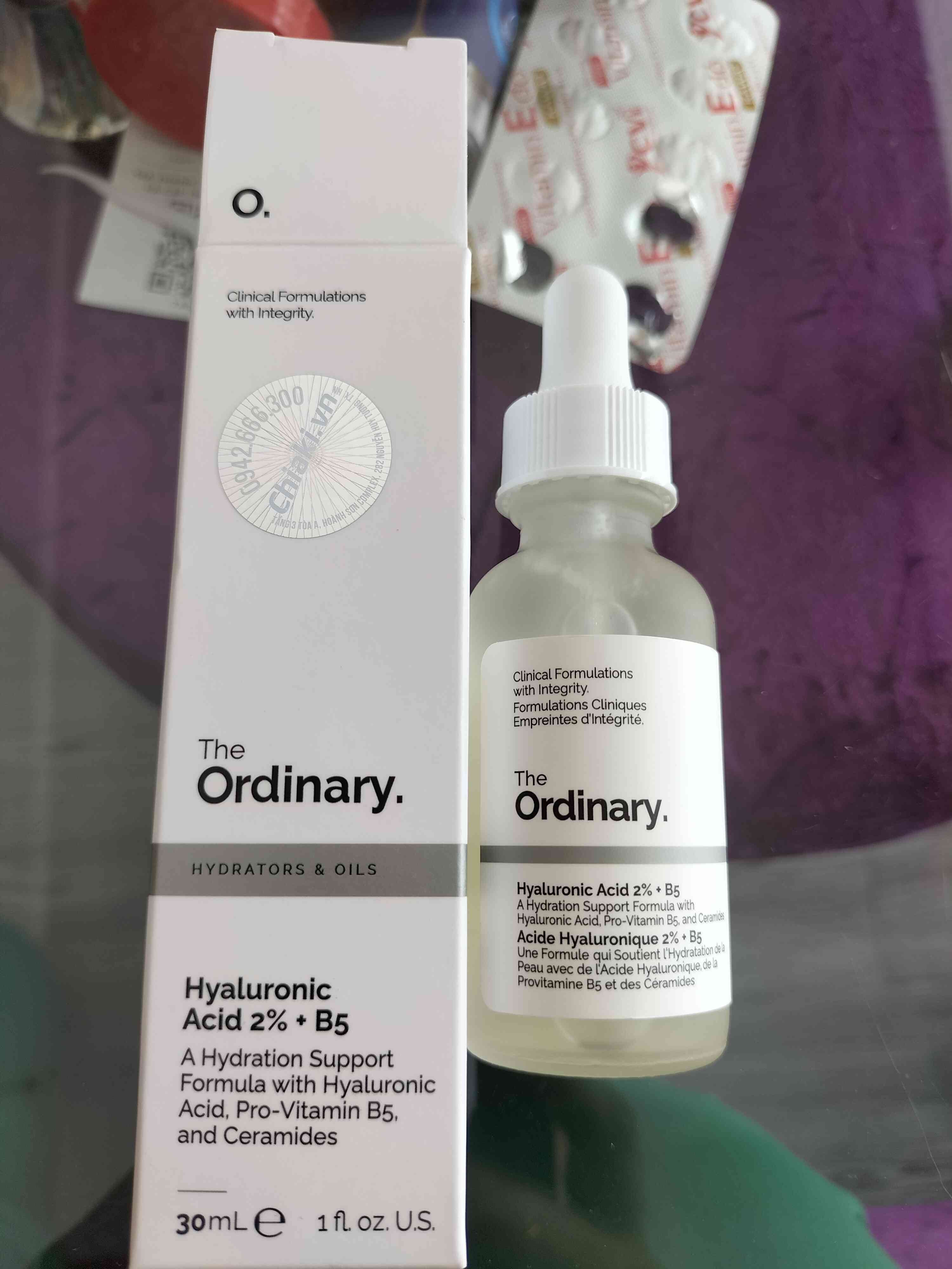 (Fullbox) Serum The Ordinary Hyaluronic Acid 2% + B5 30ml - Cấp Nước, Dưỡng Ẩm Sâu, Phục Hồi Da, Ngăn Lão Hóa, Làm Da Căng Mịn, Hỗ Trợ Cho Mọi Loại Da Chính hãng