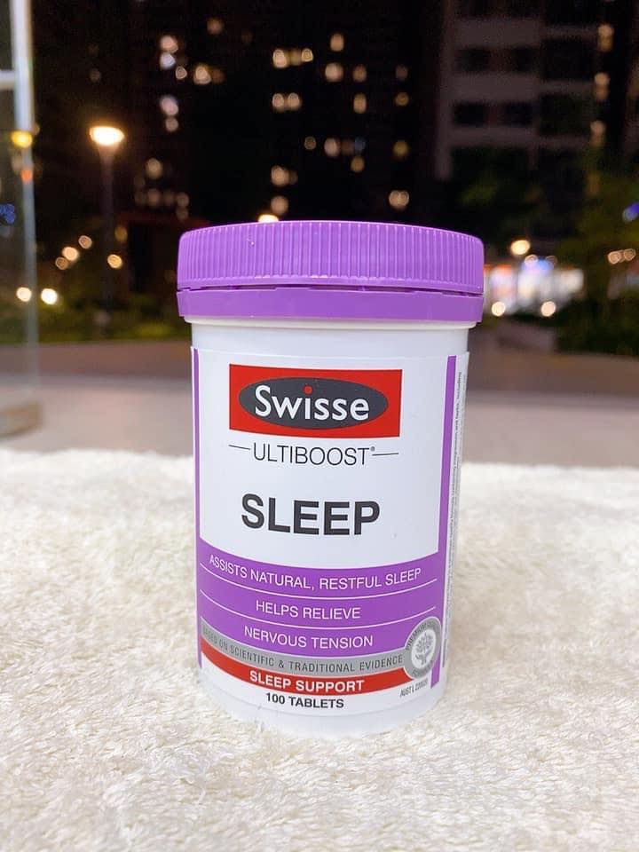 Viên uống hỗ trợ giấc ngủ Swisse Sleep của Úc - Giấc ngủ ngon, giảm căng thẳng, thành phần tự nhiên, 100 viên