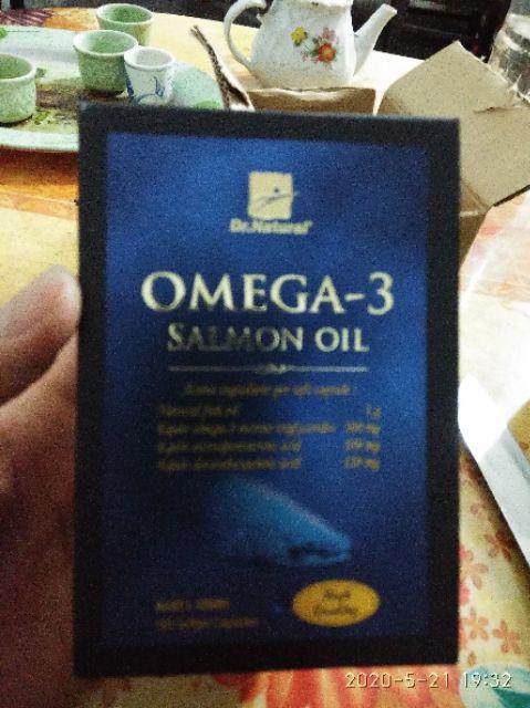 Viên Dầu Cá Hồi DR Natural Omega 3 Salmon Oil Úc - Hỗ Trợ Sức Khỏe Não Bộ và Mắt, Giảm Mỡ Máu, 180 Viên/Hộp