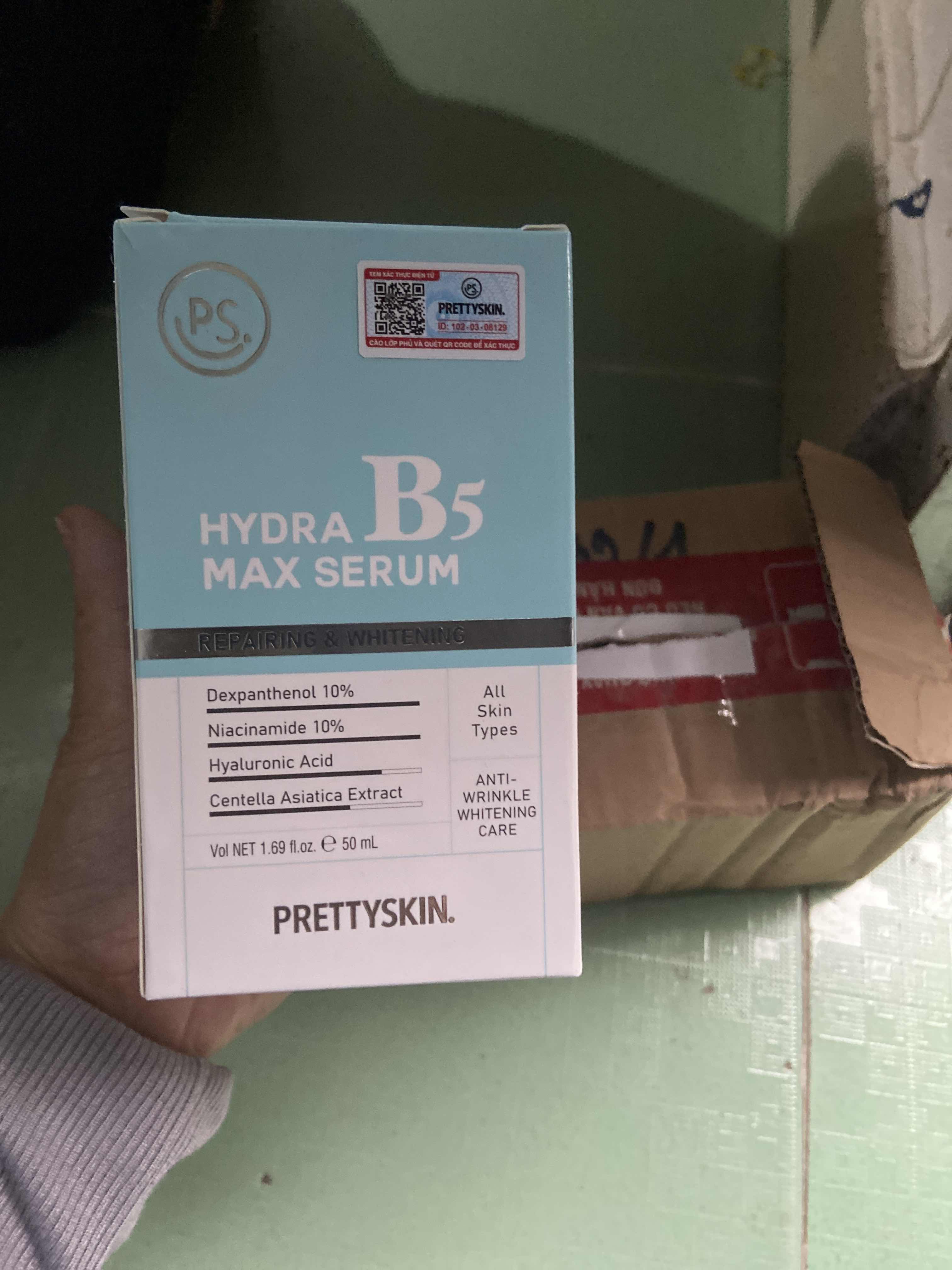 (Fullbox) Serum B5 Pretty Skin 50ml - Tinh Chất Phục Hồi và Dưỡng Trắng Da, Giúp Da Khỏe Mạnh và Mịn Màng Chính hãng