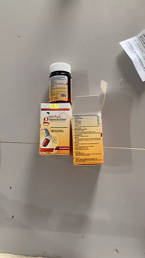 Viên uống Herbal GlucoActive - Hỗ trợ ổn định đường huyết, tăng cường sức khỏe, phòng ngừa biến chứng tiểu đường - Hộp 30 viên