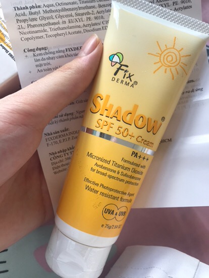 Kem Chống Nắng Fixderma Shadow Cream SPF 50+ - Bảo vệ Da Mặt và Toàn Thân, Không Nhờn Rít, Phù Hợp Mọi Loại Da