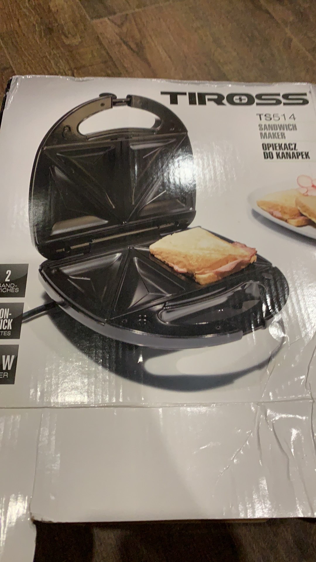 Máy Kẹp Nướng Bánh Sandwich Tiross TS514 Đa Năng - Nướng Bánh Ngon, Dễ Dàng Làm Bánh Quy, Bánh Trứng Chỉ Trong Vài Phút