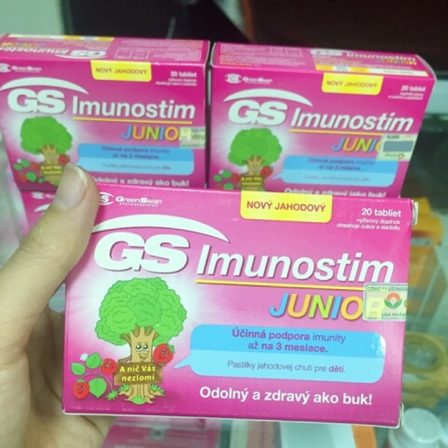 Viên ngậm Gs Imunostim Junior Tăng Cường Miễn Dịch Cho Bé - Hỗ Trợ Ngăn Ngừa Nhiễm Khuẩn Đường Hô Hấp, Hương Vị Ngon Miệng 30 Viên
