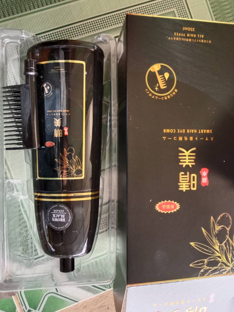 Lược Nhuộm Tóc Phủ Bạc Komi Nhật Bản - Dưỡng Tóc Chuyển Màu Hiệu Quả Chỉ Sau 10 Phút - Sản Phẩm An Toàn Từ Thiên Nhiên