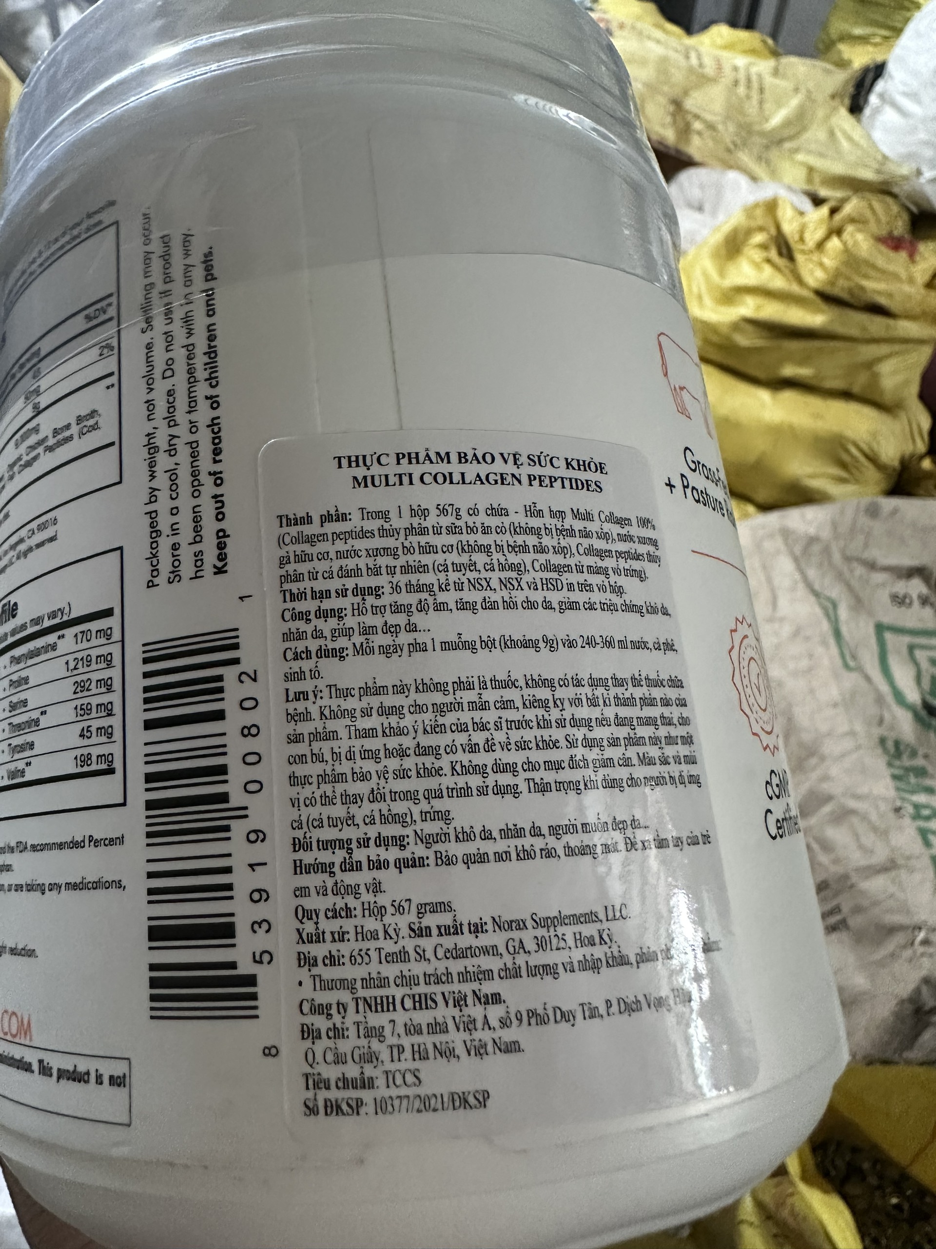 Bột Collagen Codeage Hydrolyzed Multi Collagen Peptides 567g - Sản phẩm bổ sung collagen thủy phân, có 5 loại collagen cần thiết cho sức khỏe da và khớp
