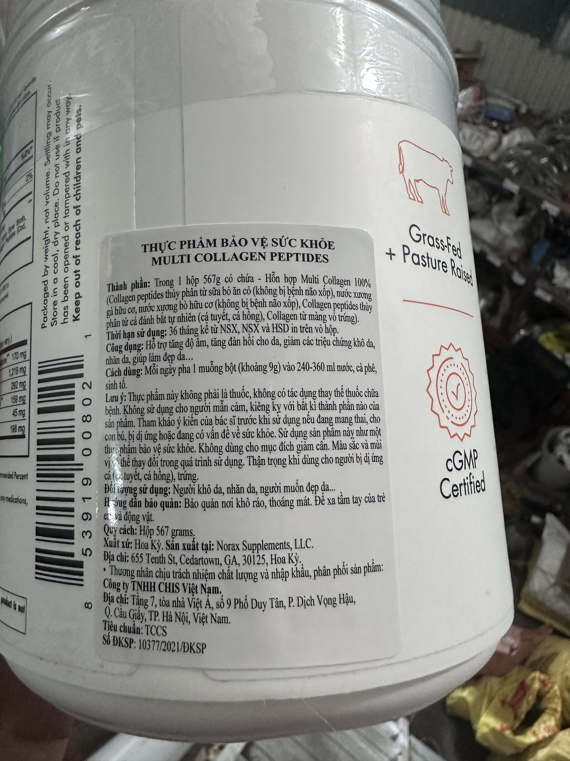 Bột Collagen Codeage Hydrolyzed Multi Collagen Peptides 567g - Sản phẩm bổ sung collagen thủy phân, có 5 loại collagen cần thiết cho sức khỏe da và khớp