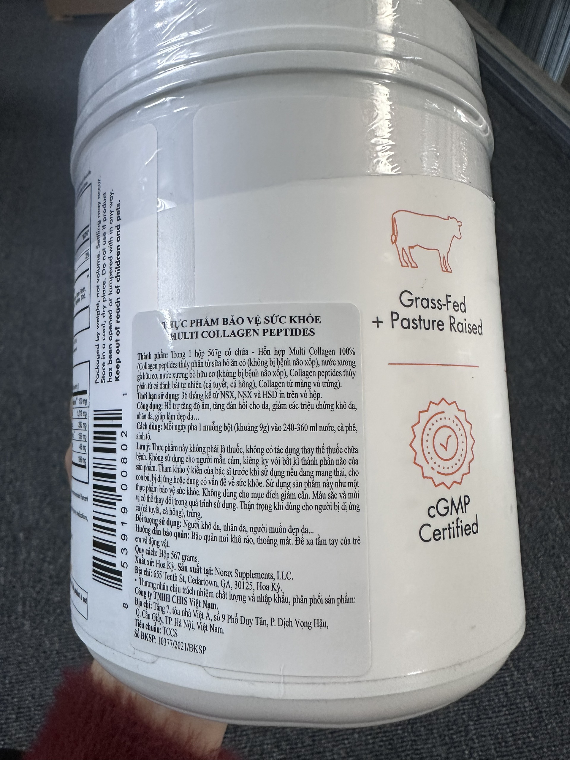 Bột Collagen Codeage Hydrolyzed Multi Collagen Peptides 567g - Sản phẩm bổ sung collagen thủy phân, có 5 loại collagen cần thiết cho sức khỏe da và khớp