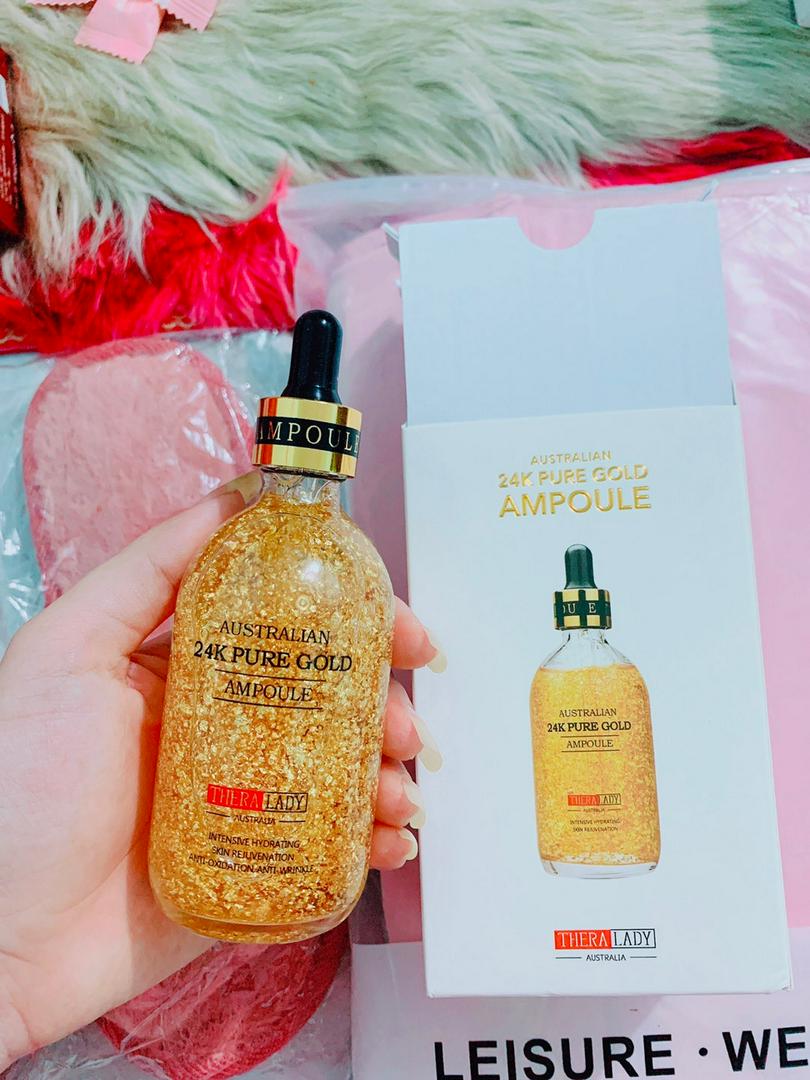 Tinh chất dưỡng da vàng 24K TheraLady Australian - Serum dưỡng ẩm, chống lão hóa, làm sáng da 100ml chính hãng
