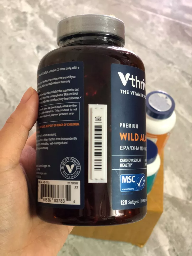 (Hàng nhập khẩu) Viên uống dầu cá VTHRIVE Premium Wild Alaskan Fish Oil