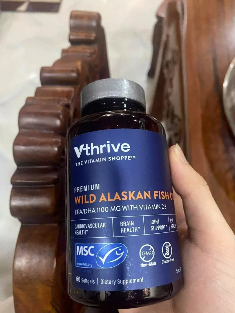 (Hàng nhập khẩu) Viên uống dầu cá VTHRIVE Premium Wild Alaskan Fish Oil