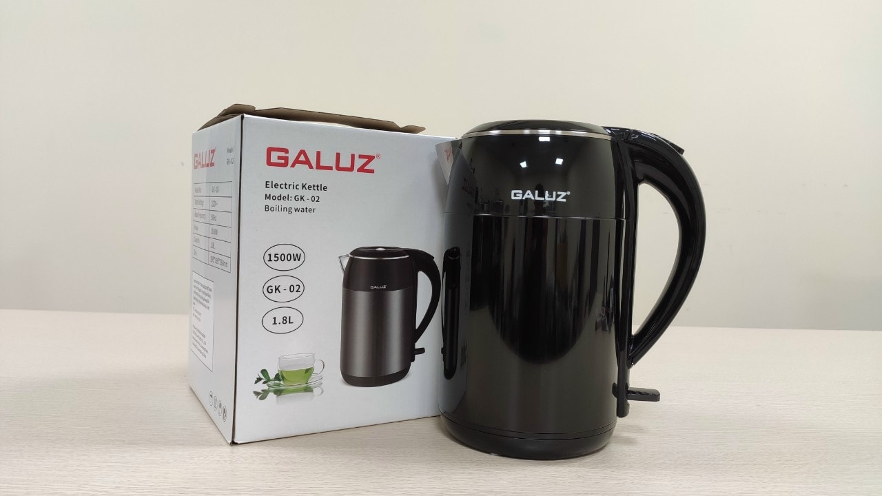 Ấm Siêu Tốc Cách Nhiệt Galuz GK-02 1,8L - Công Suất 1500W, Đun Nước Nhanh Chóng, Tự Động Tắt An Toàn, Bảo Hành 18 Tháng