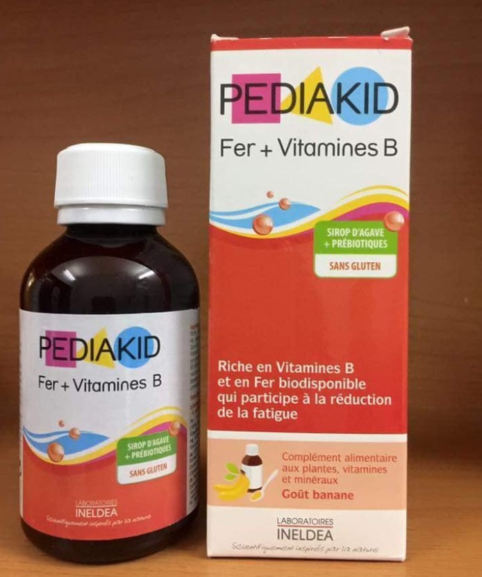 Siro Pediakid Fer + Vitamines B Bổ Sung Sắt Cho Trẻ Em Từ 6 Tháng Tuổi - Hỗ Trợ Ăn Ngon, Tăng Cường Miễn Dịch, Dạng Lỏng Hương Chuối