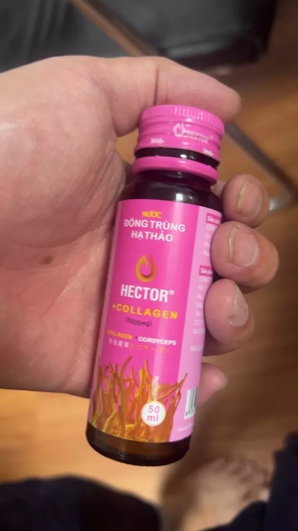 Nước Uống Đông Trùng Hạ Thảo Hector Collagen 5000mg - Giải Pháp Tăng Cường Collagen, Làm Đẹp Da và Tóc Tự Nhiên, Hỗ Trợ Sức Khỏe