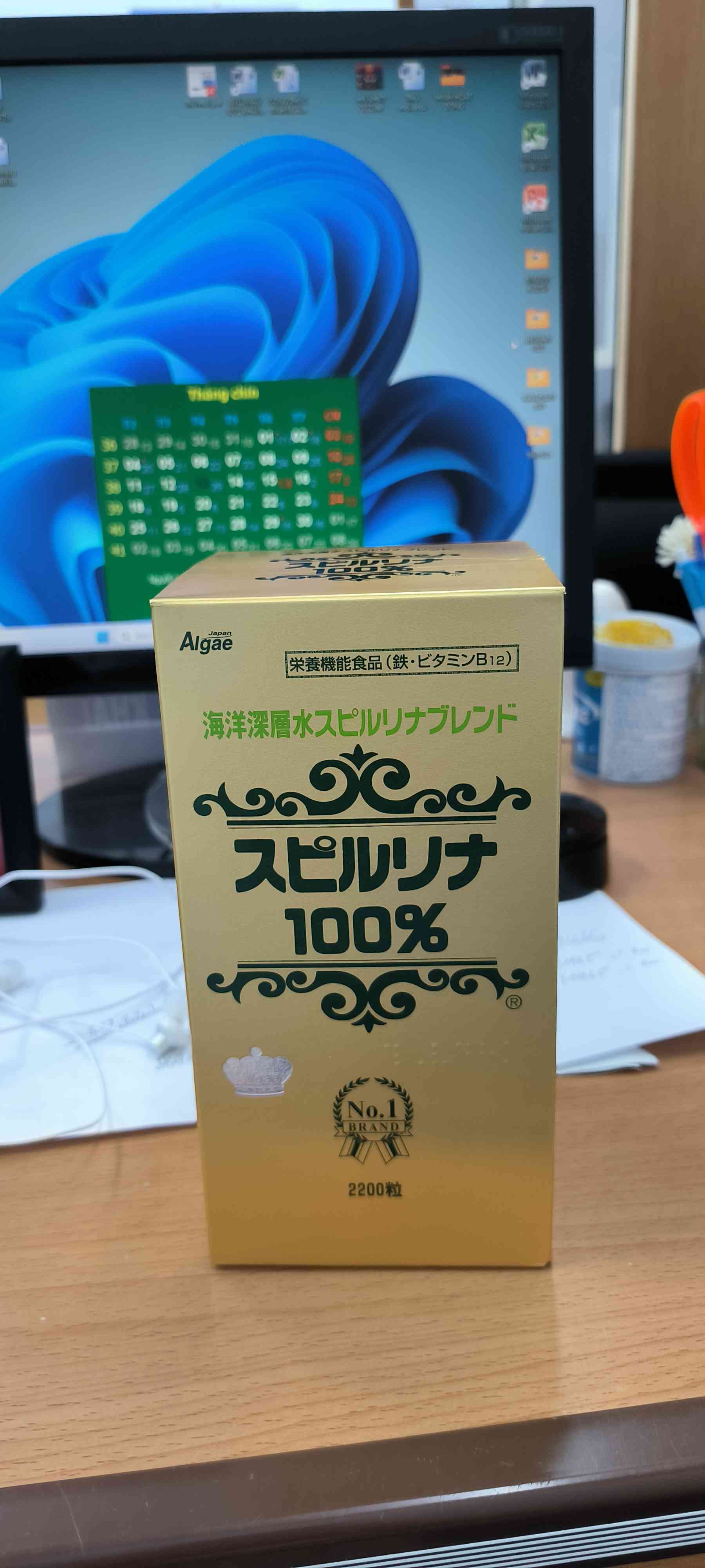 Tảo xoắn Spirulina Nhật Bản 2200 viên - Thực phẩm chức năng dinh dưỡng cao cho sức khỏe, hỗ trợ làm đẹp và tăng cường sức đề kháng