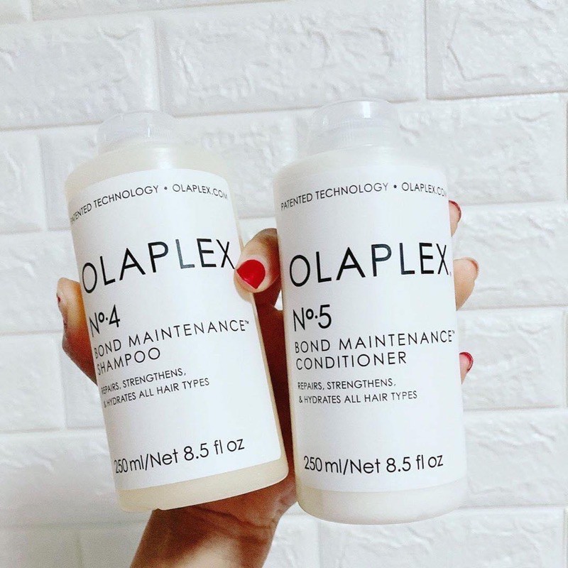 Cặp Dầu Gội Xả Olaplex No.4 và No.5 - Phục Hồi Tóc Hư Tổn, Tóc Bóng Khỏe, Dầu Gội Cao Cấp 250ml