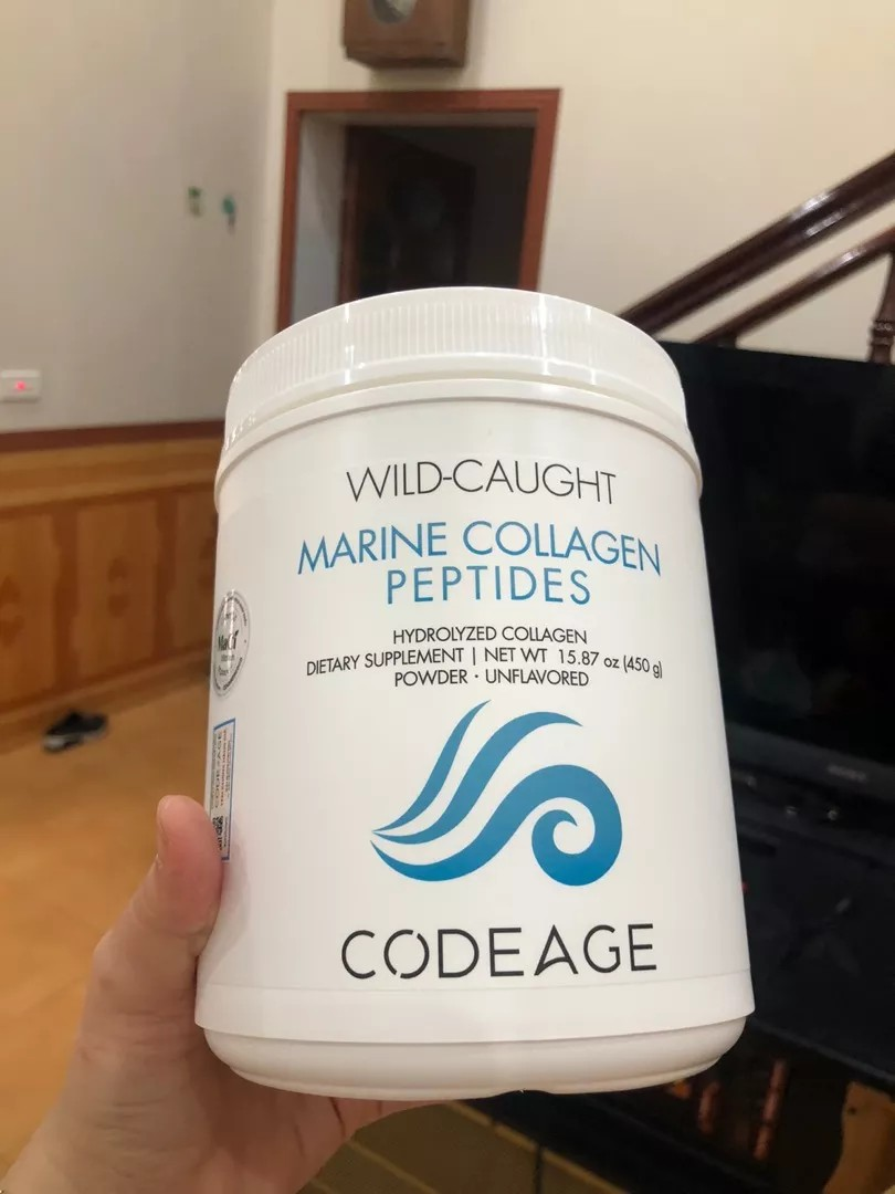 Bột Uống Collagen Codeage Marine Peptides 9000mg - Tăng Cường Đẹp Da, Giúp Da Săn Chắc và Căng Mịn - Collagen Tuýp I và III
