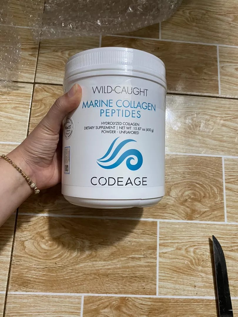 Bột Uống Collagen Codeage Marine Peptides 9000mg - Tăng Cường Đẹp Da, Giúp Da Săn Chắc và Căng Mịn - Collagen Tuýp I và III