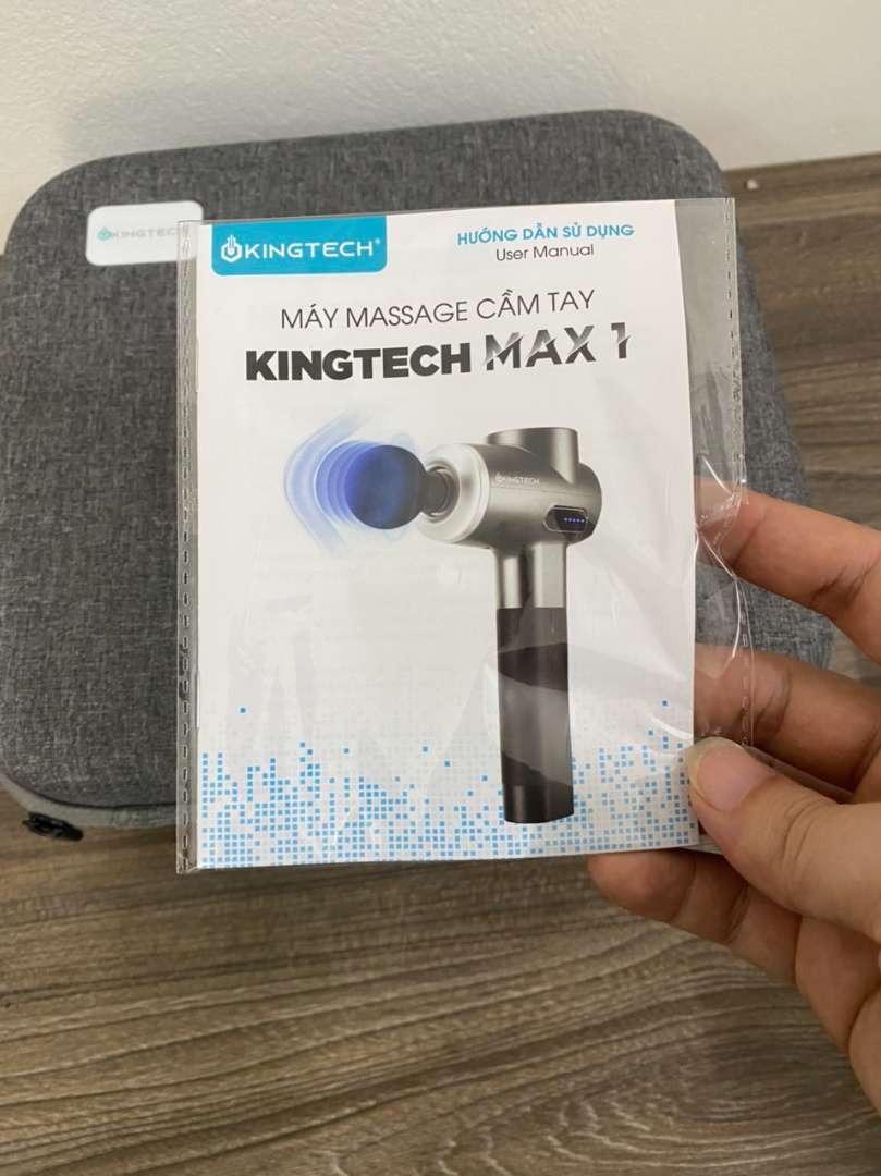 Máy Massage Cầm Tay Kingtech Max 1 - Mô Hình Tập Thể Thao, Công Suất 3200 Vòng/Phút, Thiết Kế Đa Năng 5 Cấp Độ, Thời Gian Sử Dụng Lên Đến 7 Giờ