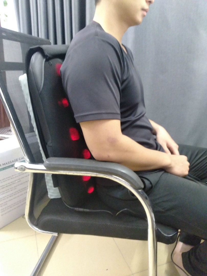 Đệm Massage Lưng Kingtech KC-300 - 12 Đầu Massage Shiatsu Có Hẹn Giờ, Nhiệt Hồng Ngoại, Thiết Kế Hiện Đại, Thoáng Khí