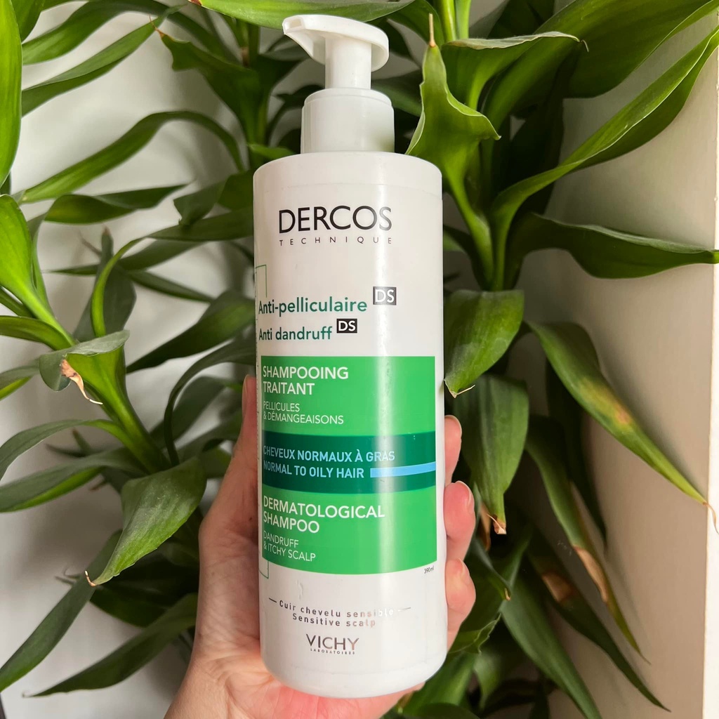 Dầu gội Vichy Dercos giảm gàu cho tóc dầu - Kiểm soát bã nhờn, làm sạch và nuôi dưỡng tóc mềm mượt, 200ml/390ml
