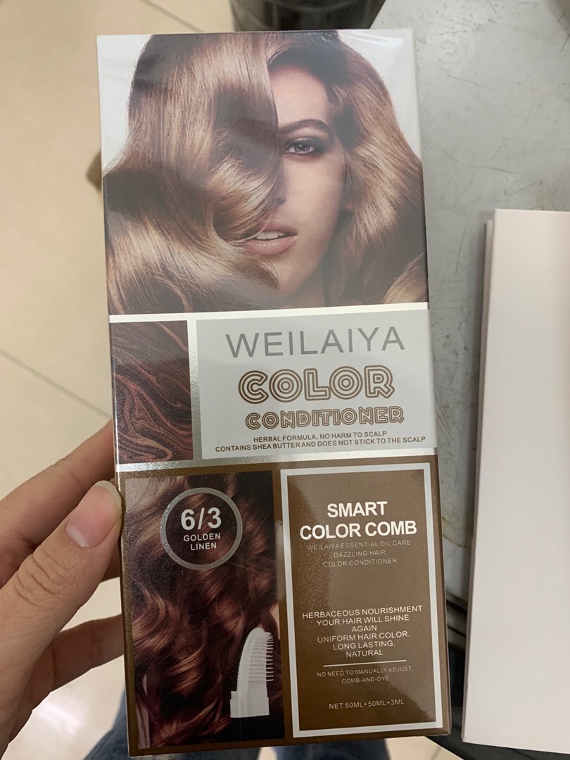 Dầu Gội Phủ Bạc Weilaiya Color Conditioner - Nhuộm Tóc Nhanh Chóng, Dưỡng Tóc Mềm Mượt, Công Nghệ Tinh Dầu, Lược Chải Thông Minh 100ml