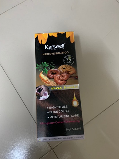 Dầu Gội Phủ Bạc Không Cần Oxy Karseell - Nhuộm Đen Tóc Bạc Ngay Sau 1 Lần Gội, Dưỡng Tóc Mềm Mượt 500ml