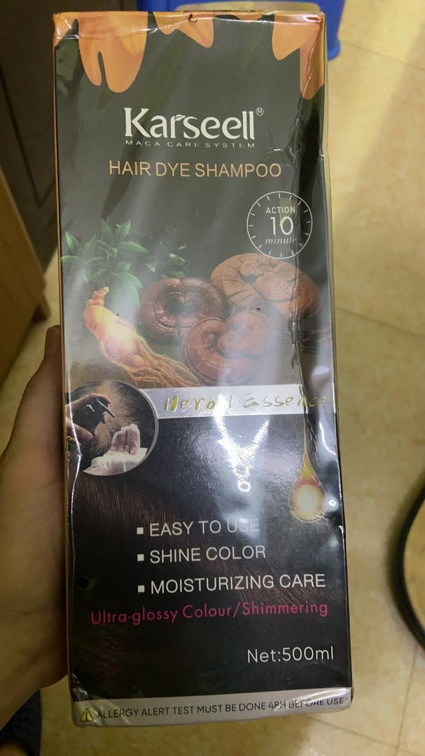 Dầu Gội Phủ Bạc Không Cần Oxy Karseell - Nhuộm Đen Tóc Bạc Ngay Sau 1 Lần Gội, Dưỡng Tóc Mềm Mượt 500ml