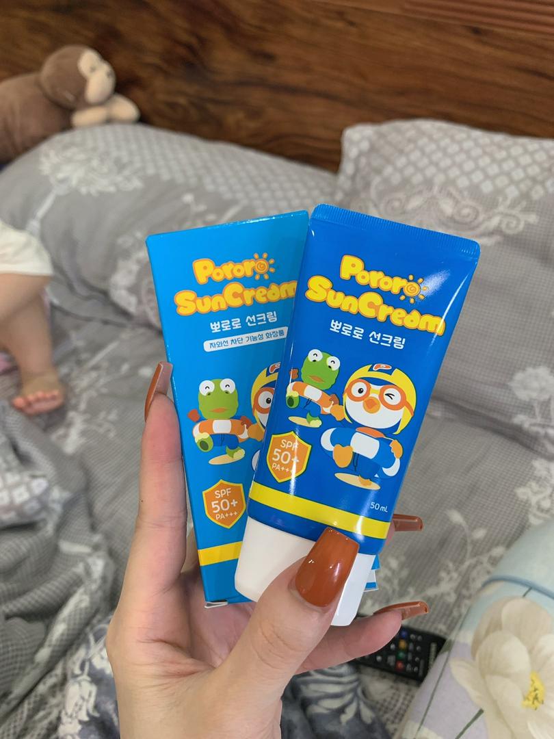 Kem Chống Nắng Pororo Sun Cream SPF 50+ PA+++ Cho Bé - Bảo Vệ Da Khỏi Tia UV, Chống Thấm Nước, Thiết Kế Đáng Yêu