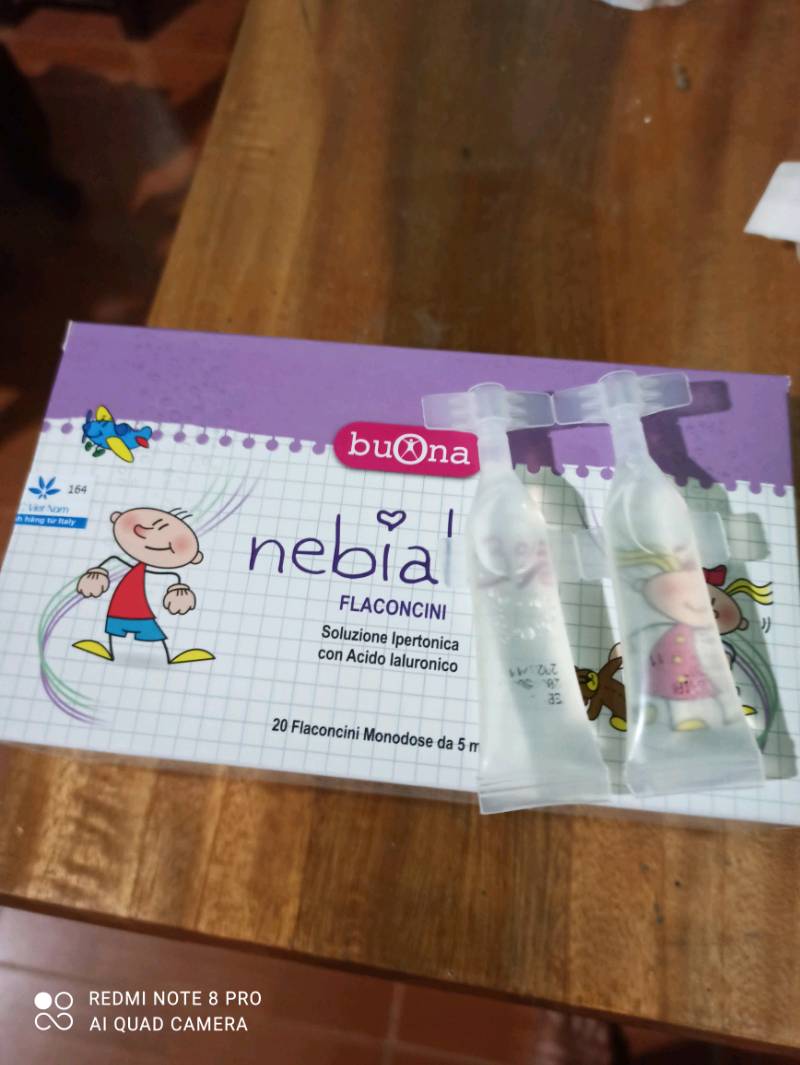 Dung dịch nhỏ mũi Buona Nebial 3% Flaconcini cho trẻ sơ sinh