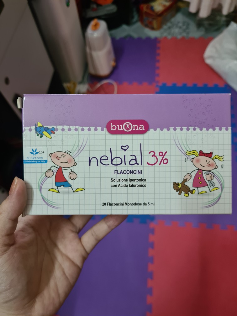 Dung dịch nhỏ mũi Buona Nebial 3% Flaconcini cho trẻ sơ sinh