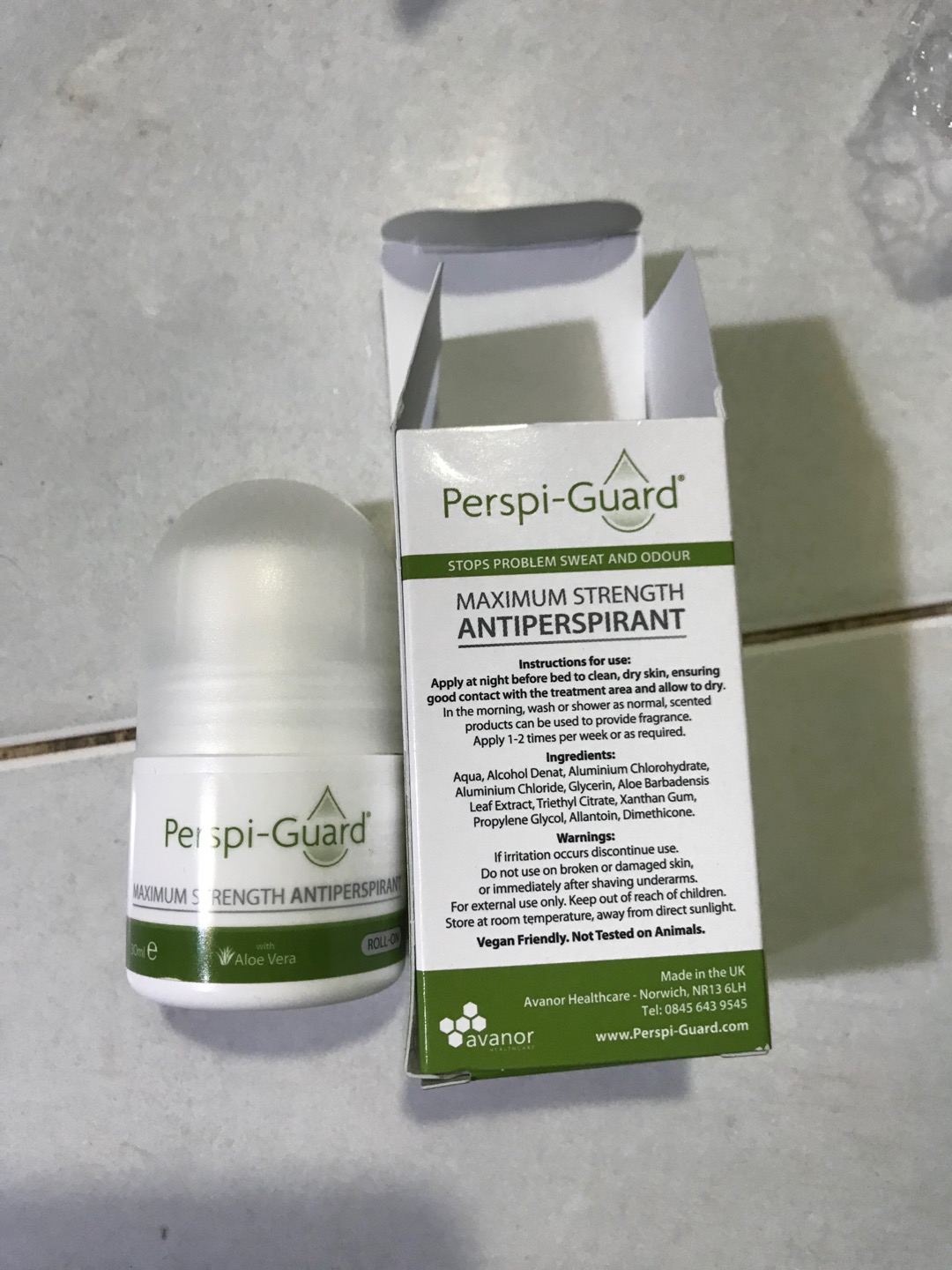 Lăn Khử Mùi Perspi-Guard 30ml - Ngăn Tiết Mồ Hôi Hiệu Quả, Chiết Xuất Lô Hội và Muối Alcloxa, Thoải Mái Dùng Cho Cả Nam Nữ