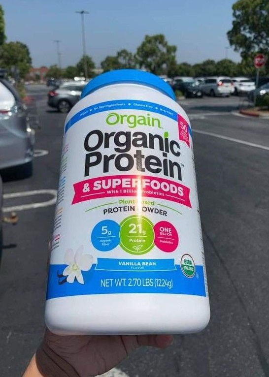 Bột Protein Hữu Cơ Orgain Organic Protein & Superfoods Vani 2.7LB - Dinh Dưỡng Hỗ Trợ Tăng Cơ và Tăng Cân, Hương Vị Ngon, Chất Lượng Cao