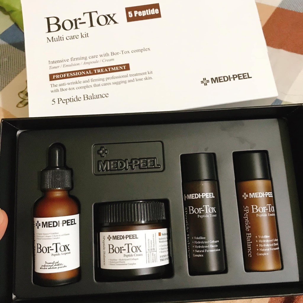 Set Dưỡng Da Medi-Peel Bor-Tox 5 Peptide - Hỗ Trợ Trẻ Hóa, Căng Bóng Da, Giải Pháp Cho Da Nếp Nhăn, Độ Đàn Hồi Cao